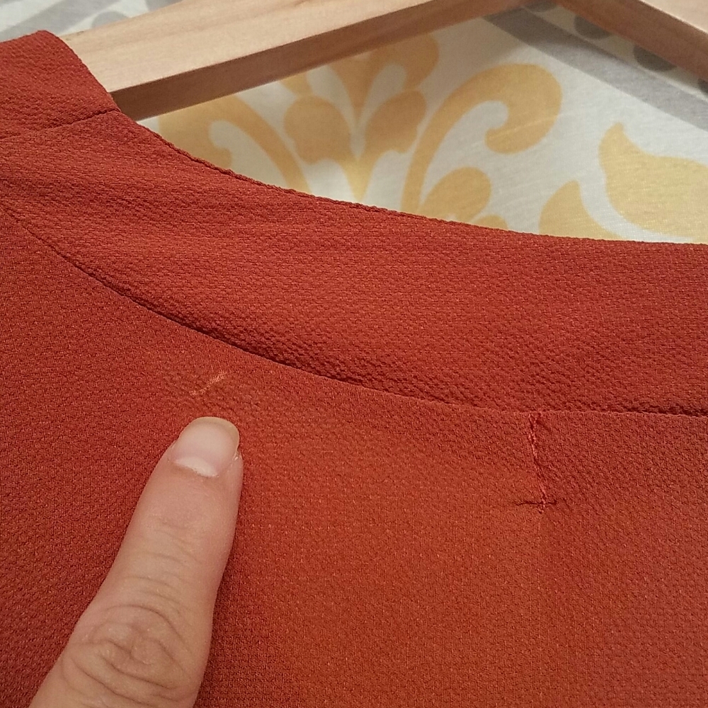 Jon & Anna Burnt Orange Blouse, Small - Picture 7 of 7